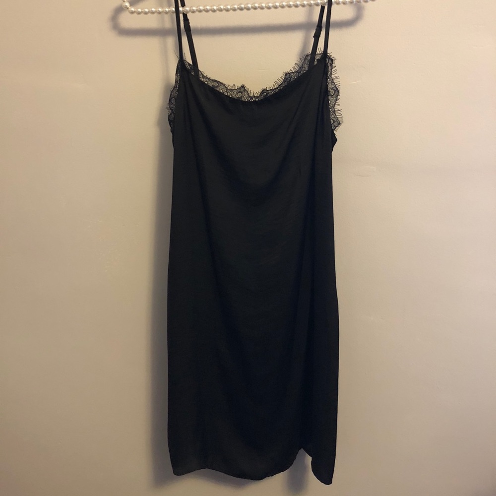 Black Hollister silk dress/slip